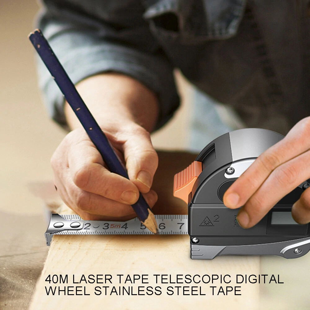 40M Laser Rangefinder | High Precision Infrared Distance Meter | Anti-fall Steel Tape - Image 2