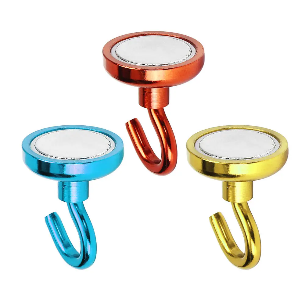 Effetool 32mm 34KG Magnetic Hook Holder | Neodymium Magnet - Red/Yellow/Blue - Image 3