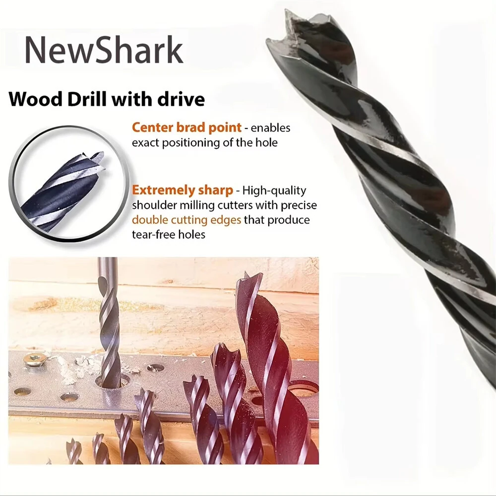 Woodworking Drill Bit Set - 8-Piece High Carbon Steel | 3mm-10mm Brad-Point - Image 5