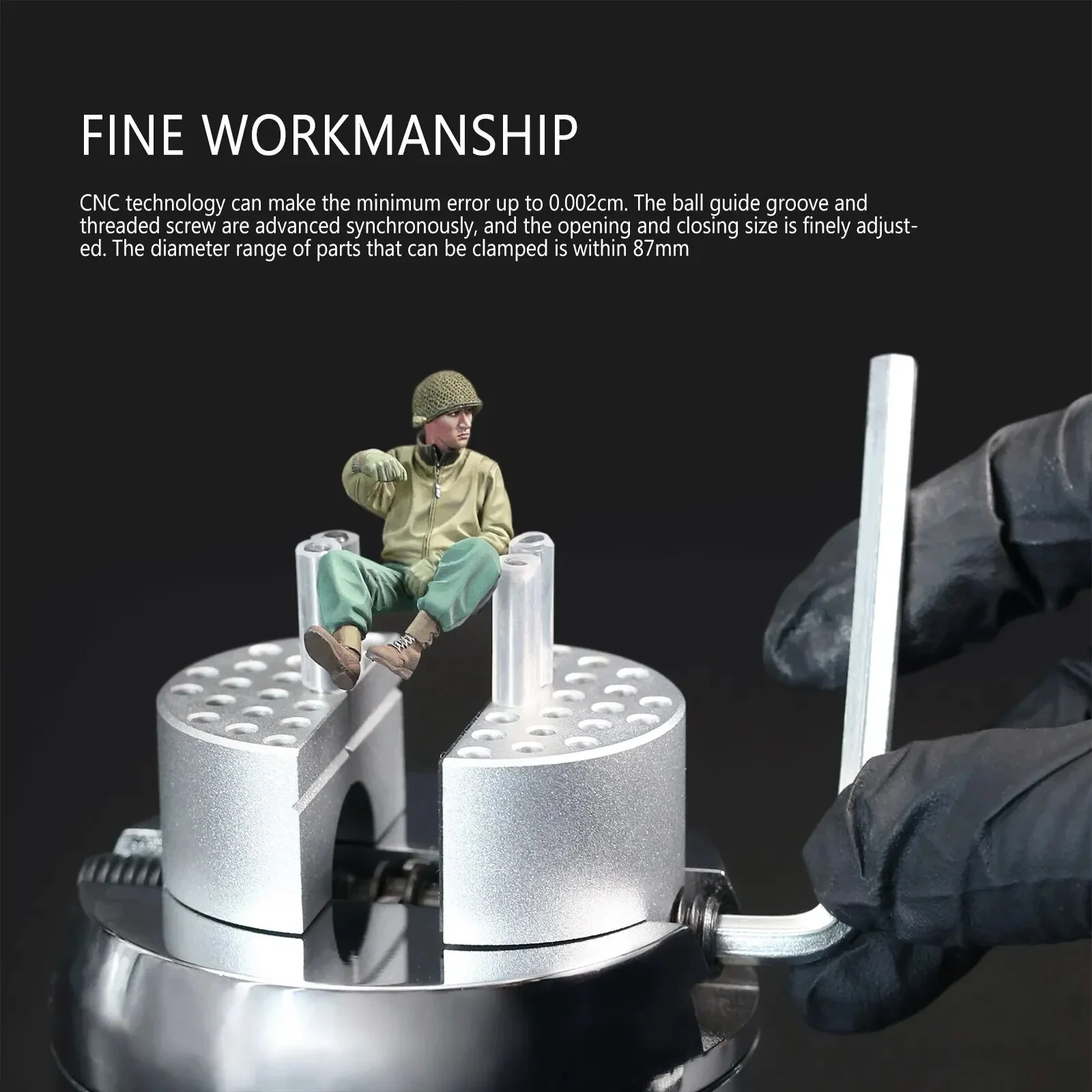 AT-SV Omnidirectional Spherical Vise - 360° Rotation CNC Precision Steel Clamp for Woodworking & Crafts - Image 5