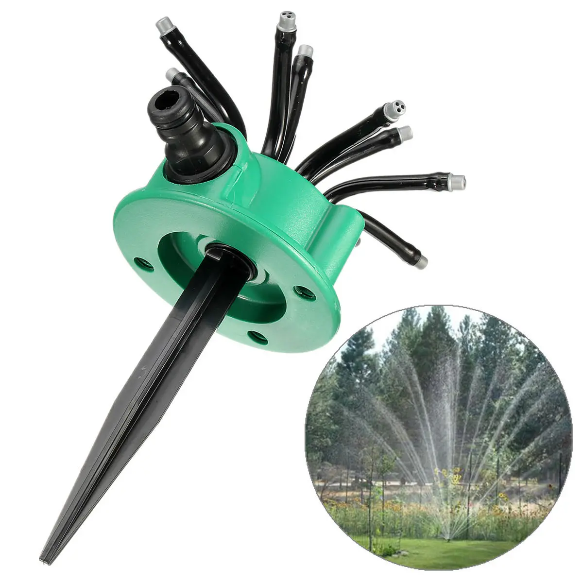 Flexible Sprinkler Noodlehead Sprayer - Lawn Garden Irrigation Spray with Stand - Image 2