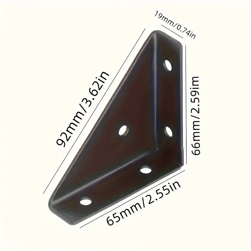 Heavy Duty Iron L Brackets - 90 Degree Corner Braces for Shelf & Furniture Support - Image 5