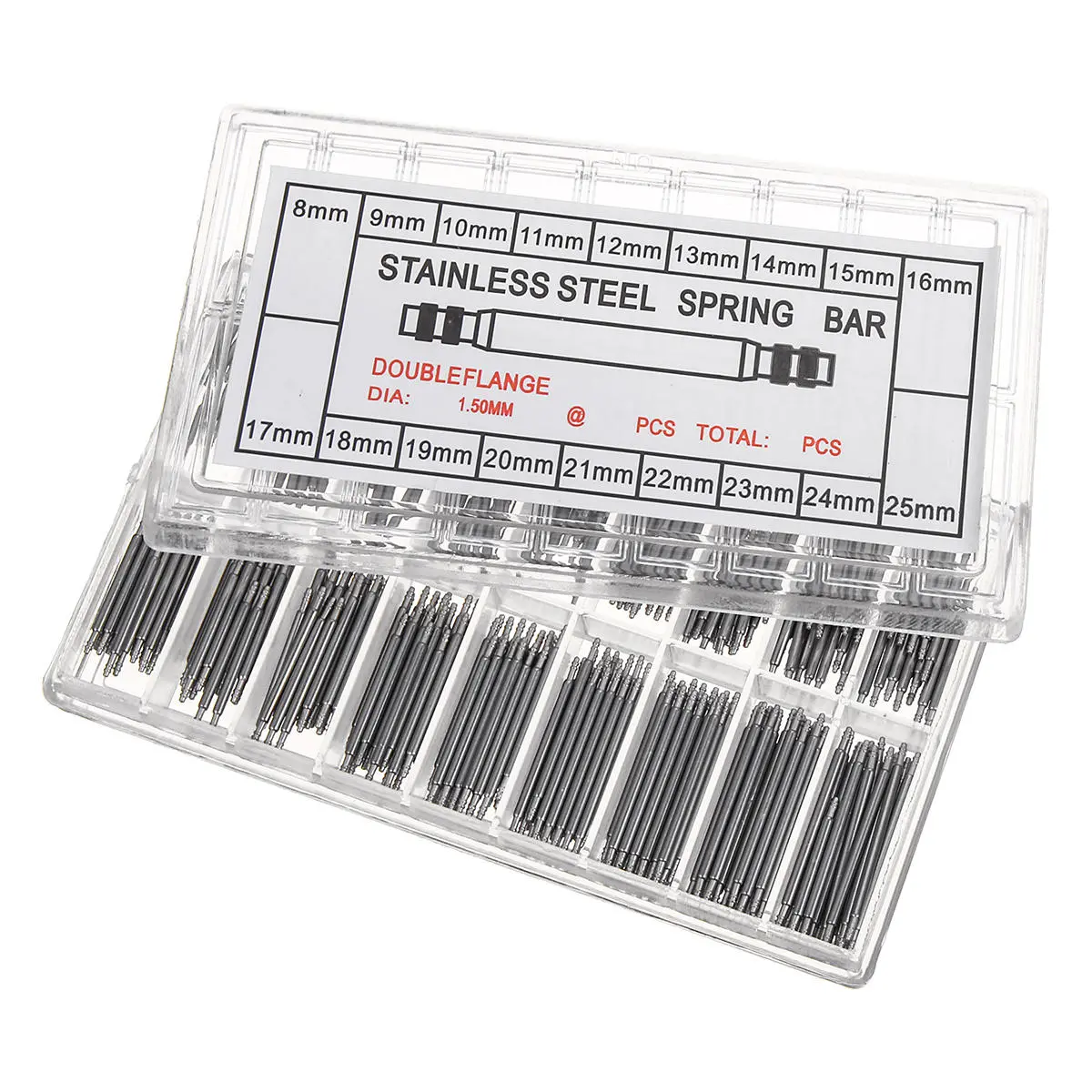 Stainless Steel Watch Repair Set - 360Pcs Spring Bars & Link Pins 8-25mm - Image 2
