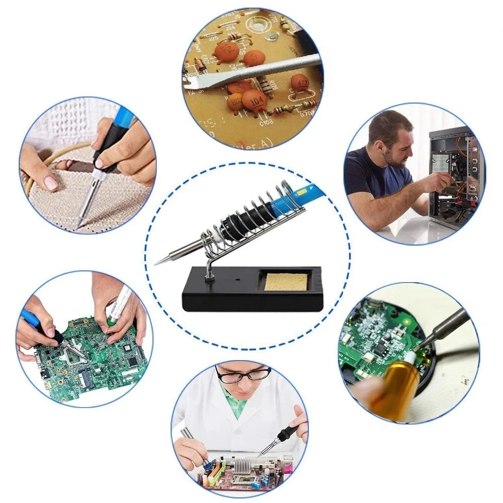Toolour 60W Adjustable Temperature Soldering Iron Kit - 110V/220V with Toolbox - Image 2