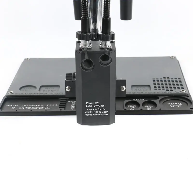 AmScope 6W 6500K LED Gooseneck Illuminator | Dual Spot & Fill Light for Stereo Microscopes - Image 5