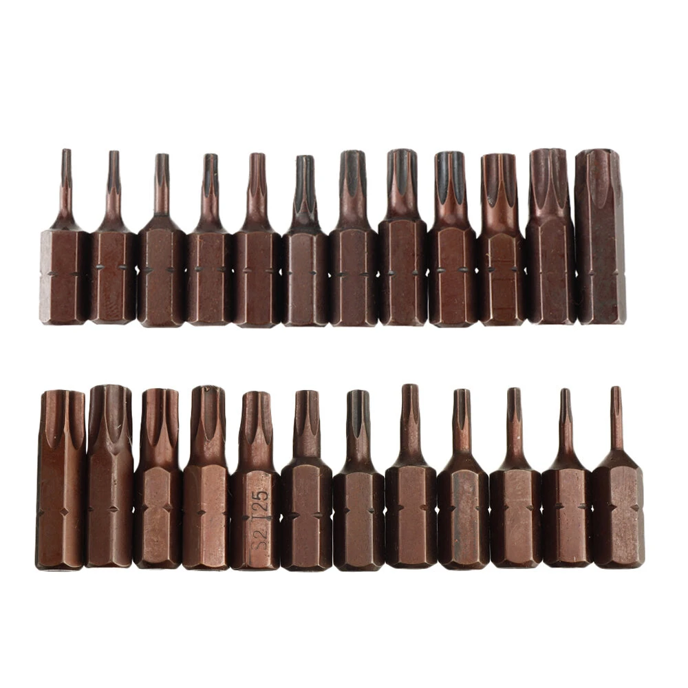 Drillpro 12pcs S2 Steel Torx Screwdriver Bits Set | T6-T40 | 25mm Magnetic - Image 2