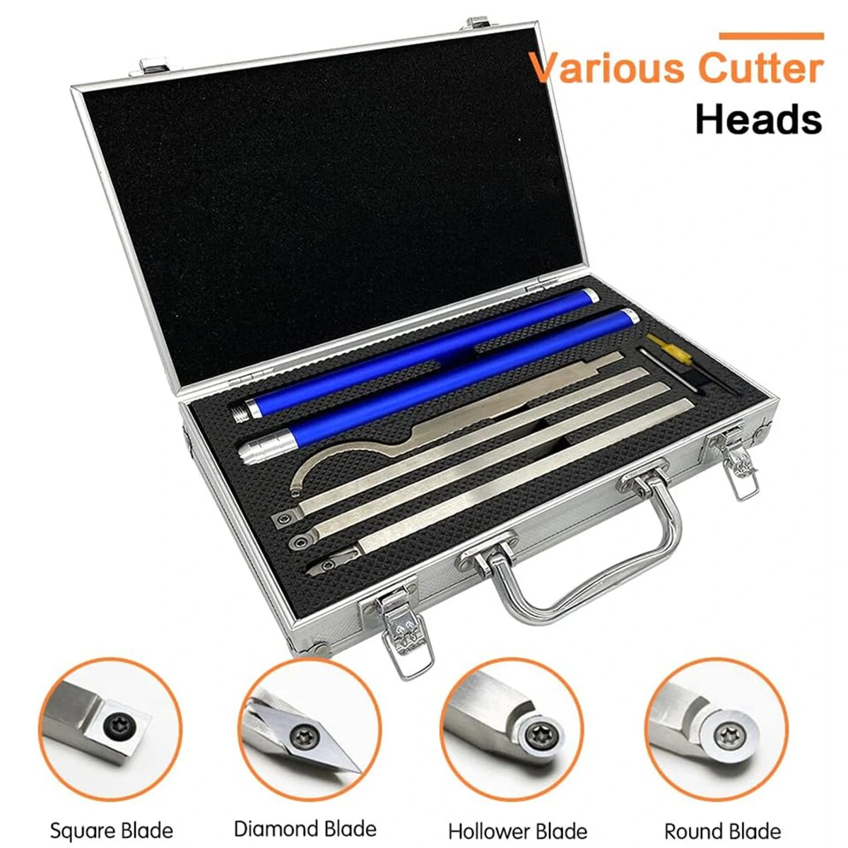 Hammerhead 6-in-1 Carbide Wood Lathe Tool Set | Rougher Finisher & Swan Neck Hollowing Tools - Image 4