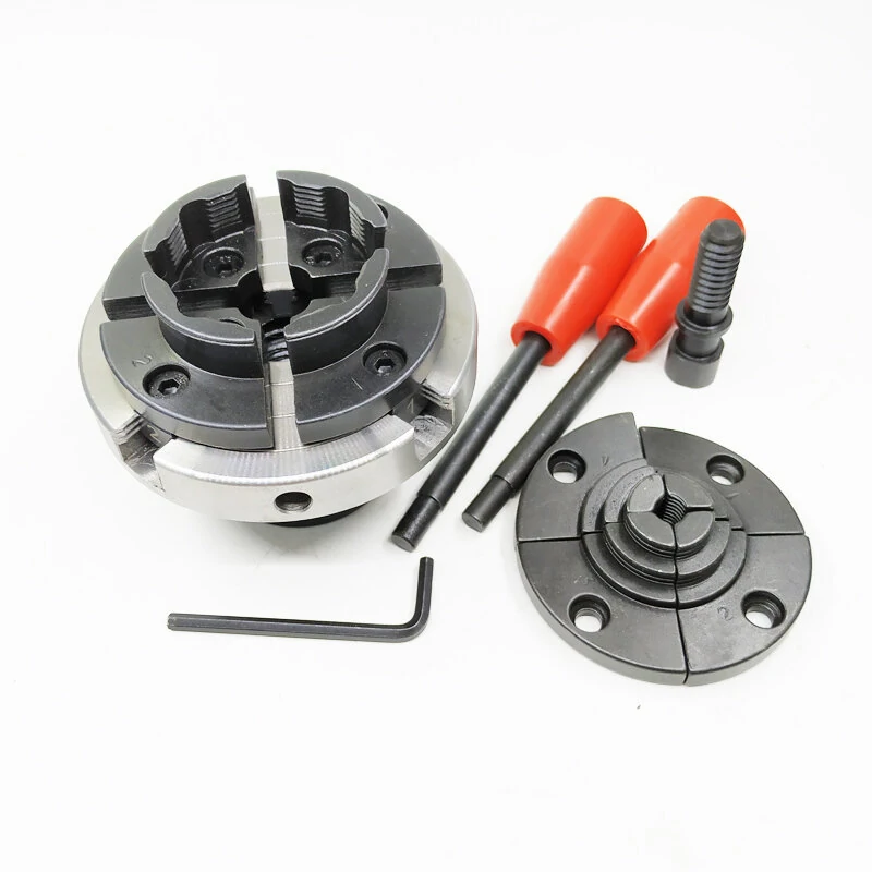4 Jaw Wood Lathe Chuck - 4 Inch Manual Chuck for Wood Turning | M33x3.5 & 1-8TPI - Image 2
