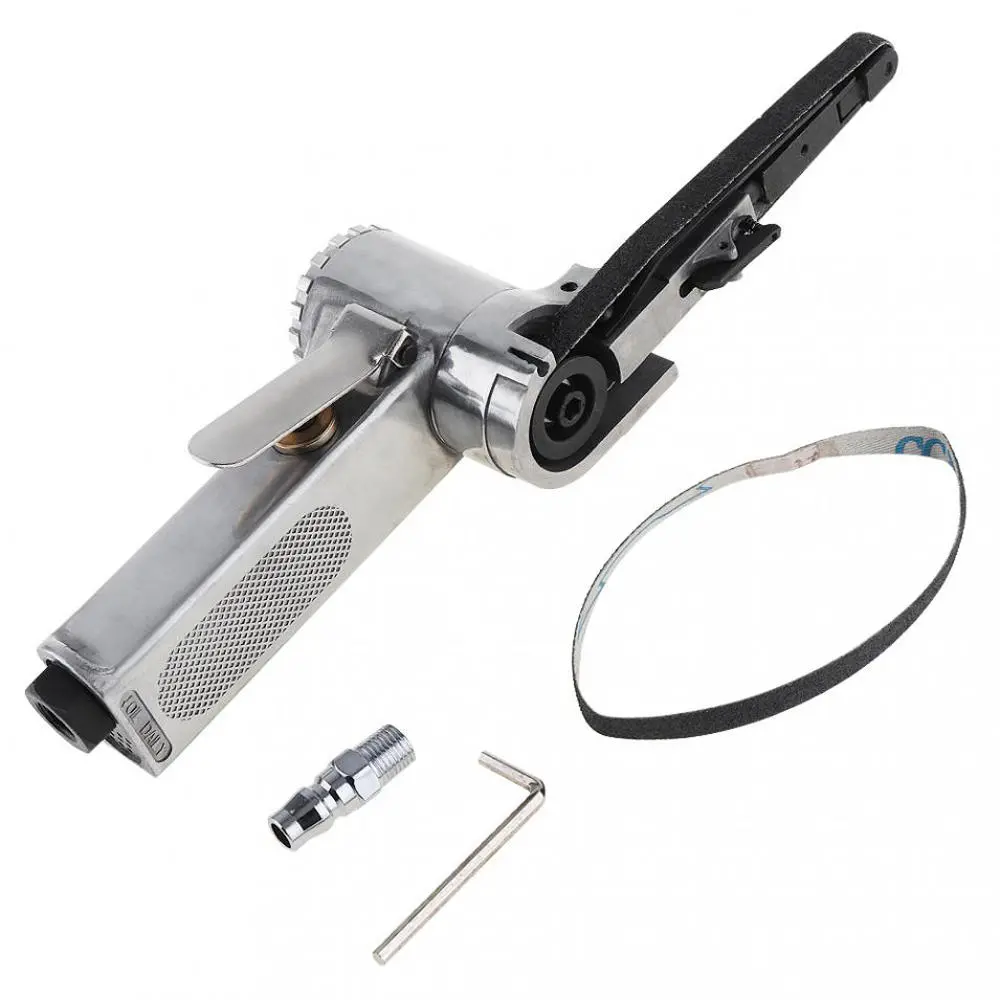Linear 7100 10mm Pneumatic Belt Sander | Polishing Grinding Tool with 2 Sanding Belts - Image 2
