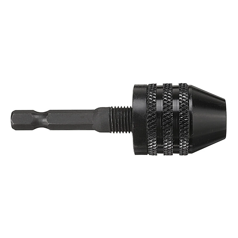 3 Jaw Keyless Drill Chuck Adapter | 0.5-8mm Capacity | 1/4 Hex Shank Nickel Plating - Image 2