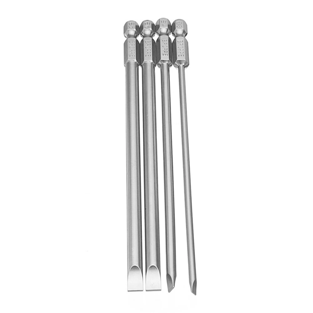 BROPPE 8Pcs 150mm S2 Alloy Steel Screwdriver Bits | 1/4 Inch Hex Shank | SL2-SL6 Magnetic - Image 2
