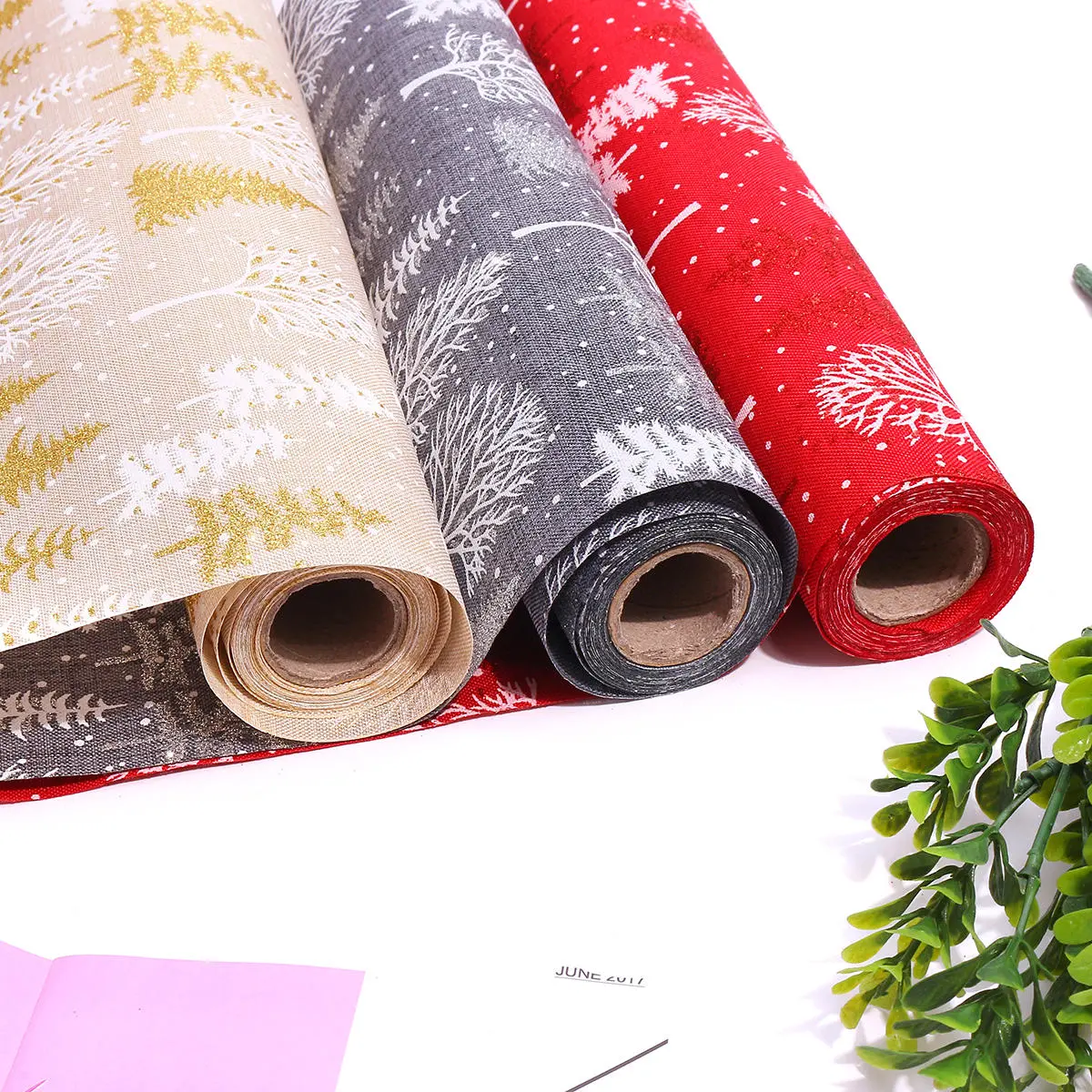 Christmas Tree Table Flag Tablecloth - Polyester XMAS Decorations - Image 4