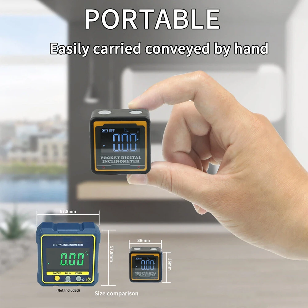 ETOPOO Mini Pocket Inclinometer | Bluetooth Digital Display Angle Meter for Surveying & Construction - Image 3