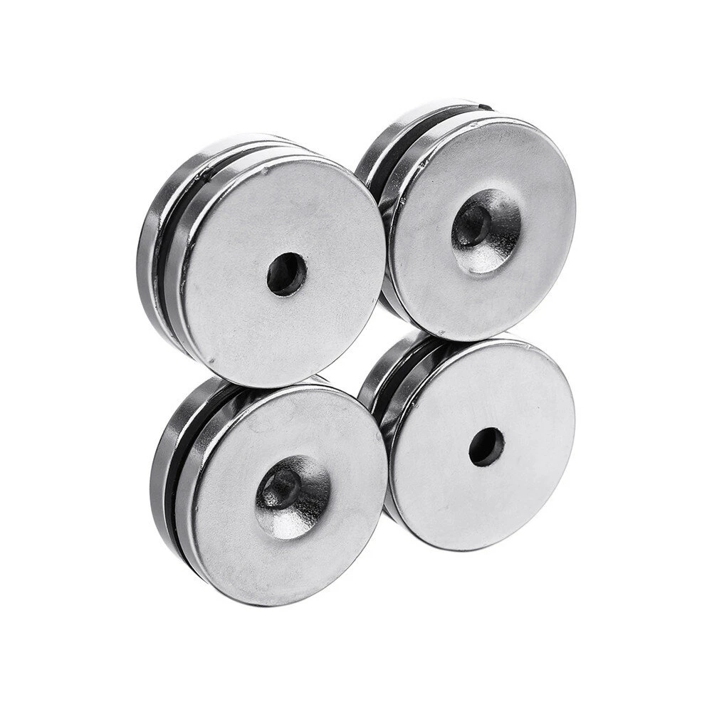 N35 Neodymium Magnets - 10Pcs 30x5mm Countersink Hole with Screws - Image 2