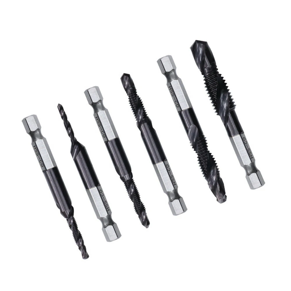 Drillpro 6pc M3-M10 HSS TiAlN Coated Drill Tap Bit Set | Countersink & Deburr - Image 2