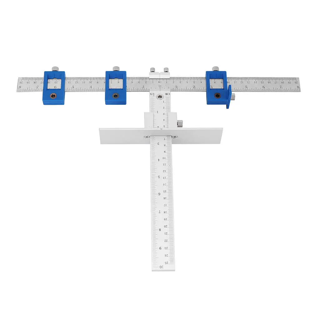 Drillpro Aluminum Cabinet Hardware Jig - Inch/mm Guide for Handles & Knobs - Image 3