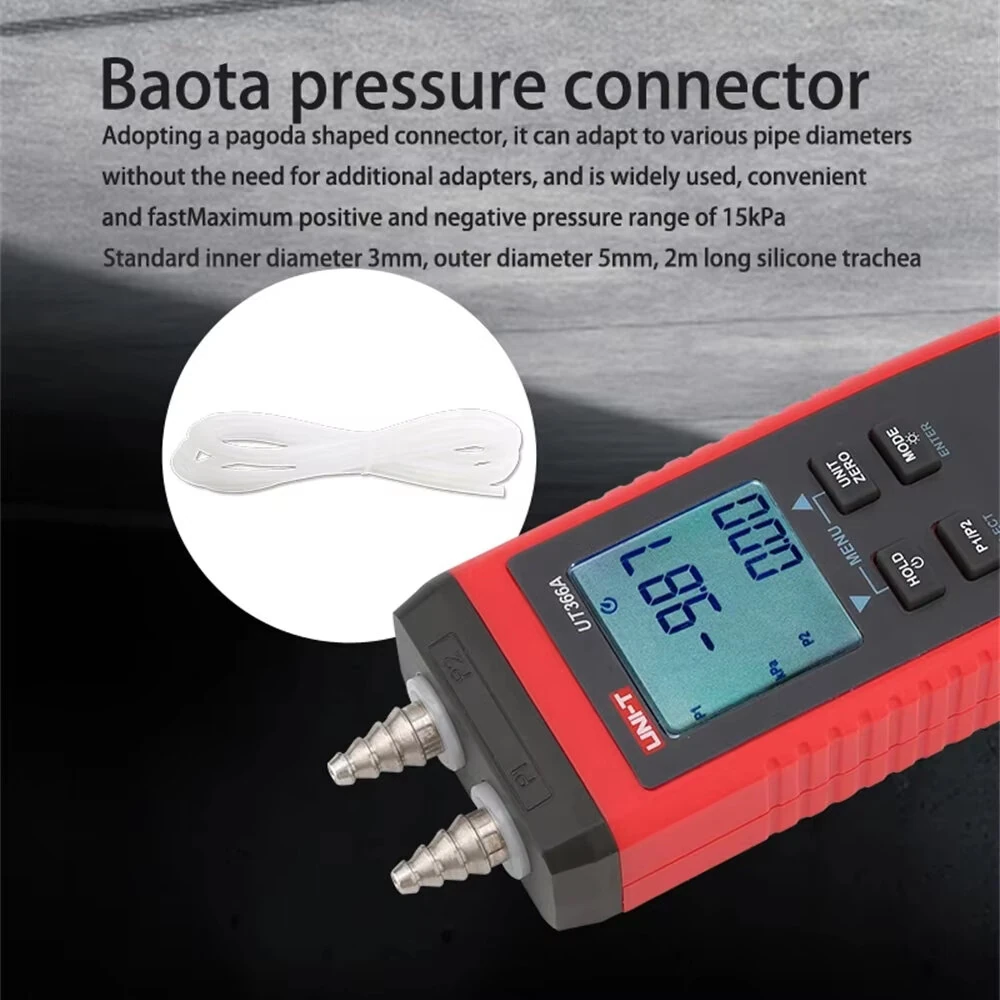 UNI-T UT366A Digital Manometer - Wind Speed & Air Pressure Gauge | Compact & Energy Saving - Image 5