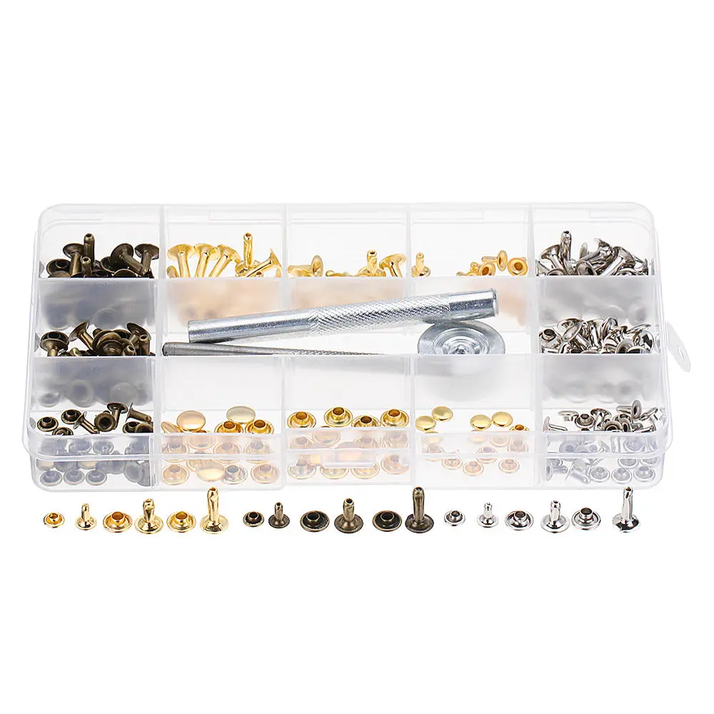 Levis DIY Leather Craft Snap Fasteners Kit - 135Pcs Hat Rivet Tools - Image 3