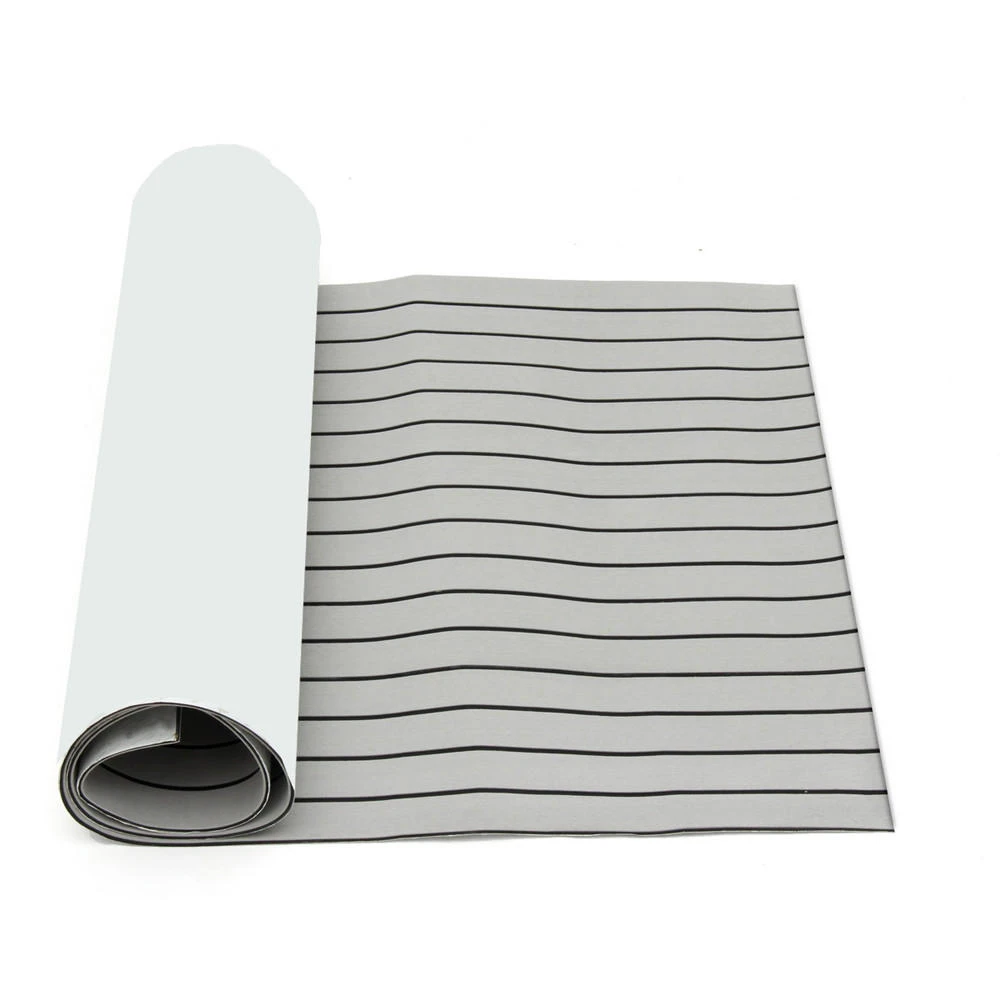 Faux Teak Sheet 900x2400mm 5.5mm Light Grey/Black EVA Foam Decking for Boat Yacht - Image 2