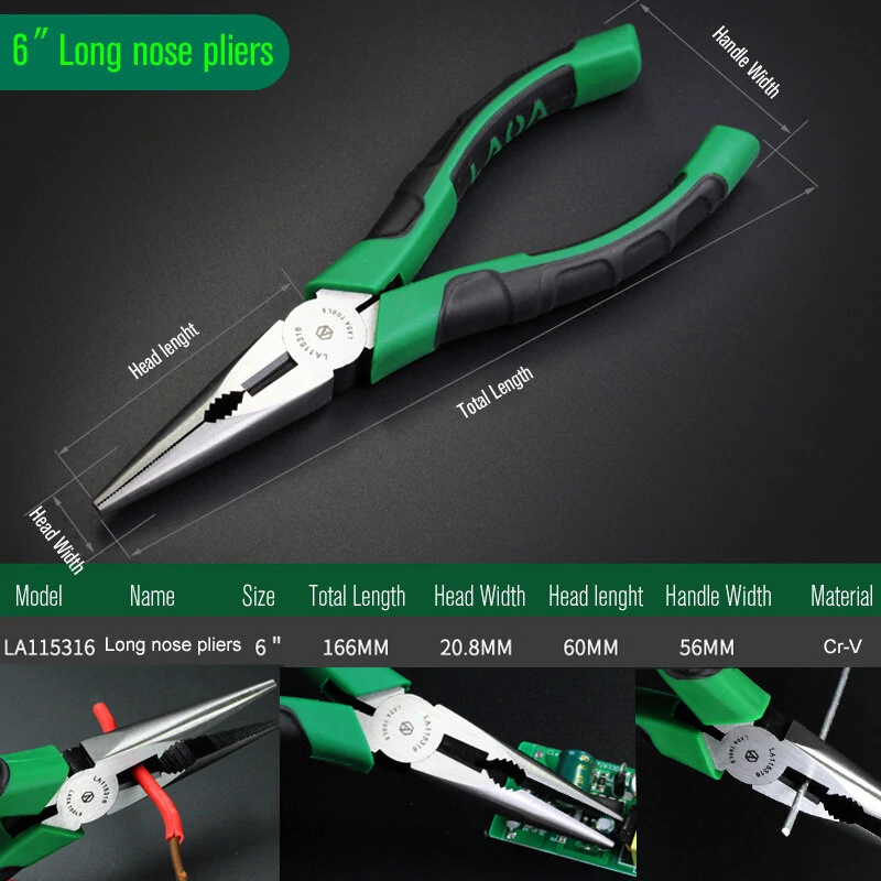 LAOA Japan Type Long Nose Pliers - Cr-V Steel Wire Cutter | Fishing Pliers & Fish Tools - Image 5