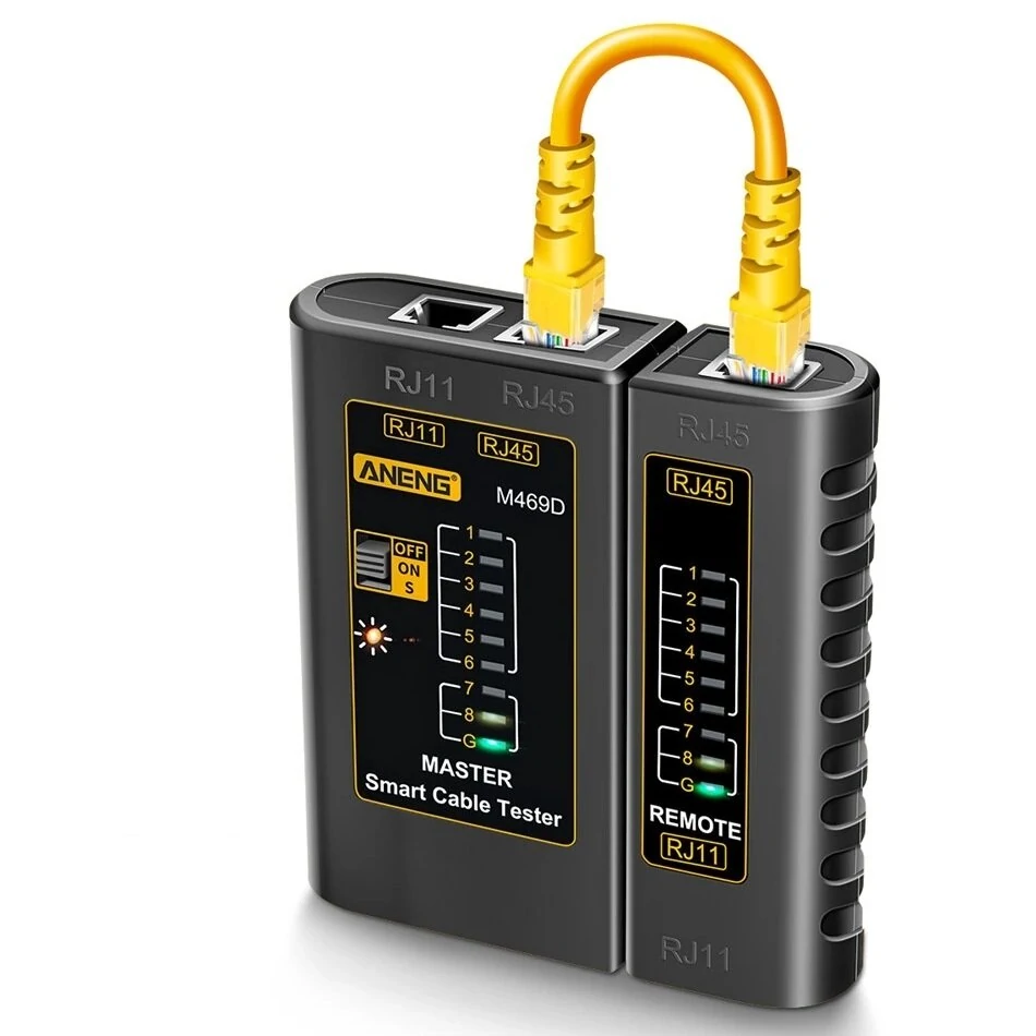ANENG M469D Network Cable Tester - RJ45 RJ11 RJ12 CAT5 UTP LAN Pairing Tool - Image 2