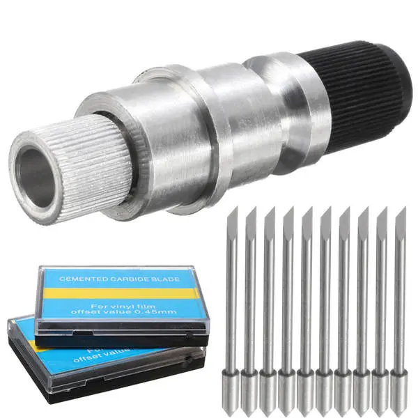 Blade Holder for Cutting Plotter | 10pcs 45 Degree Blades - Drill Attachment - Image 2