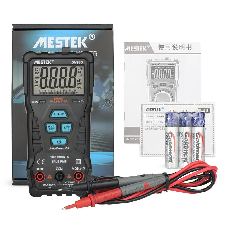 MESTEK DM90S True RMS Multimeter - Auto-Ranging & Anti-Burn | NCV Digital - Image 4