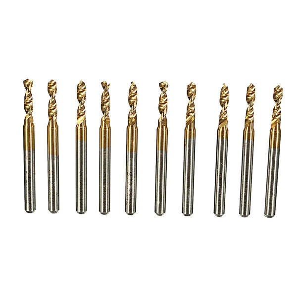 10pcs 3.175mm Shank 2.5mm HSS Titanium Coated PCB Drill Bits Model XYZ - Image 5