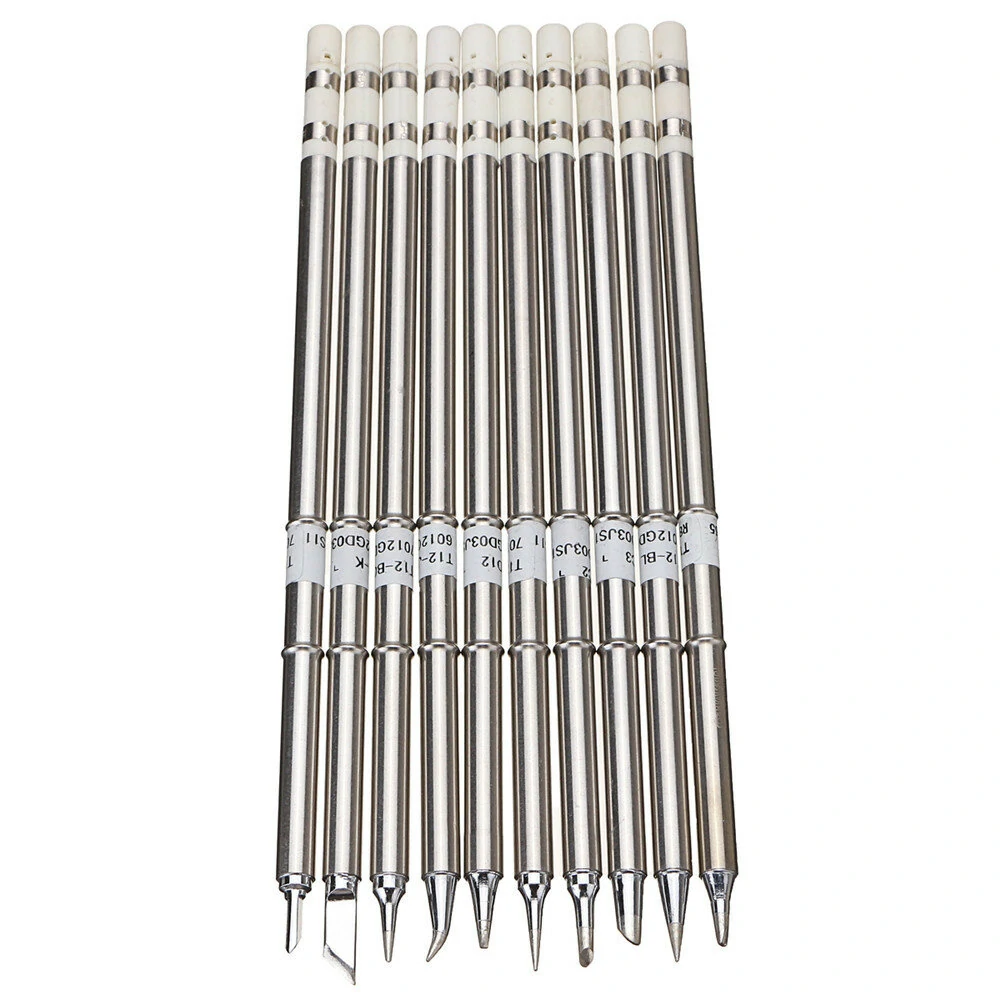 Drillpro 10pcs T12 Soldering Iron Tips Set for Hakko FX951 & FX952 - Image 2
