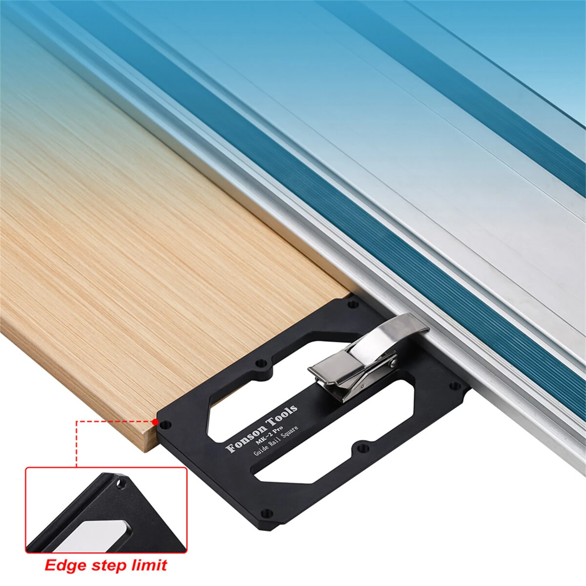 FONSON TOOLS Track Saw Square Guide - Right Angle Stop for Makita & Festool Rails - Image 3