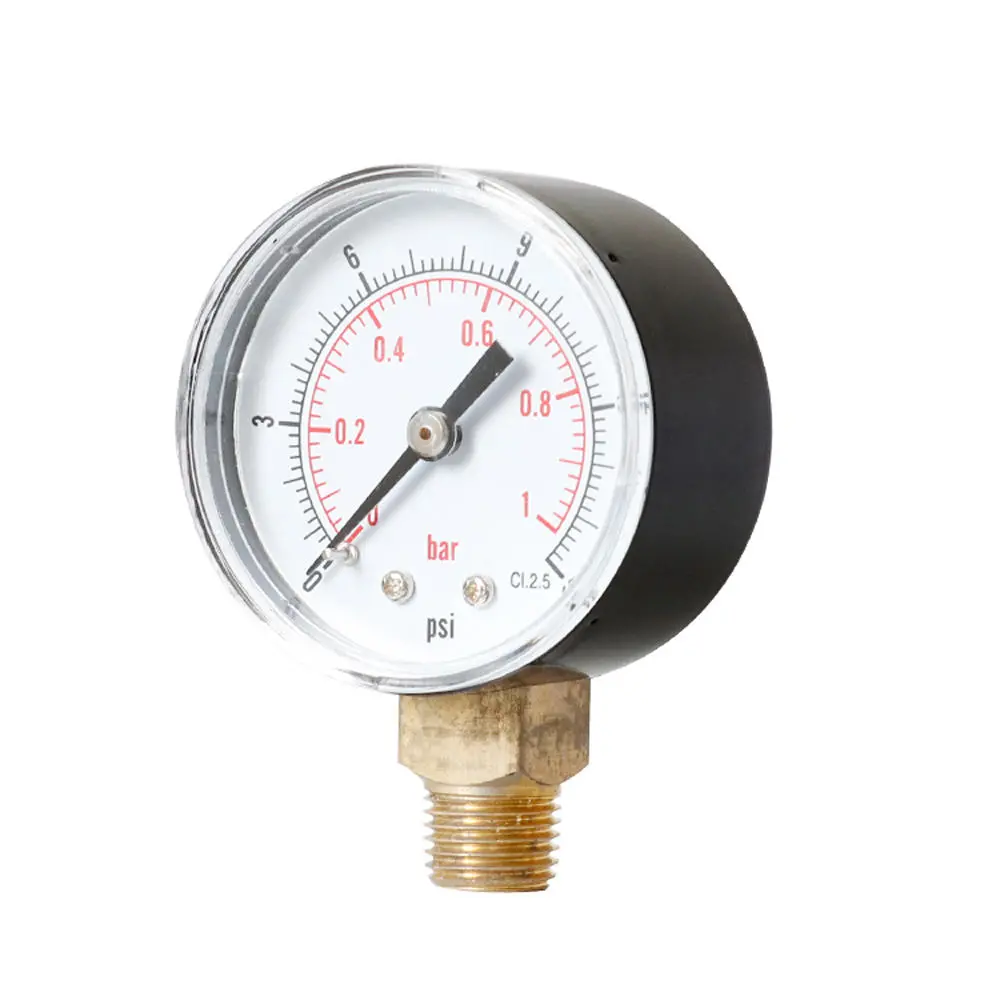 TS-Y504 Pressure Gauge - 52mm Dial | 1/4 BSPT | 15-300 psi Range - Image 2