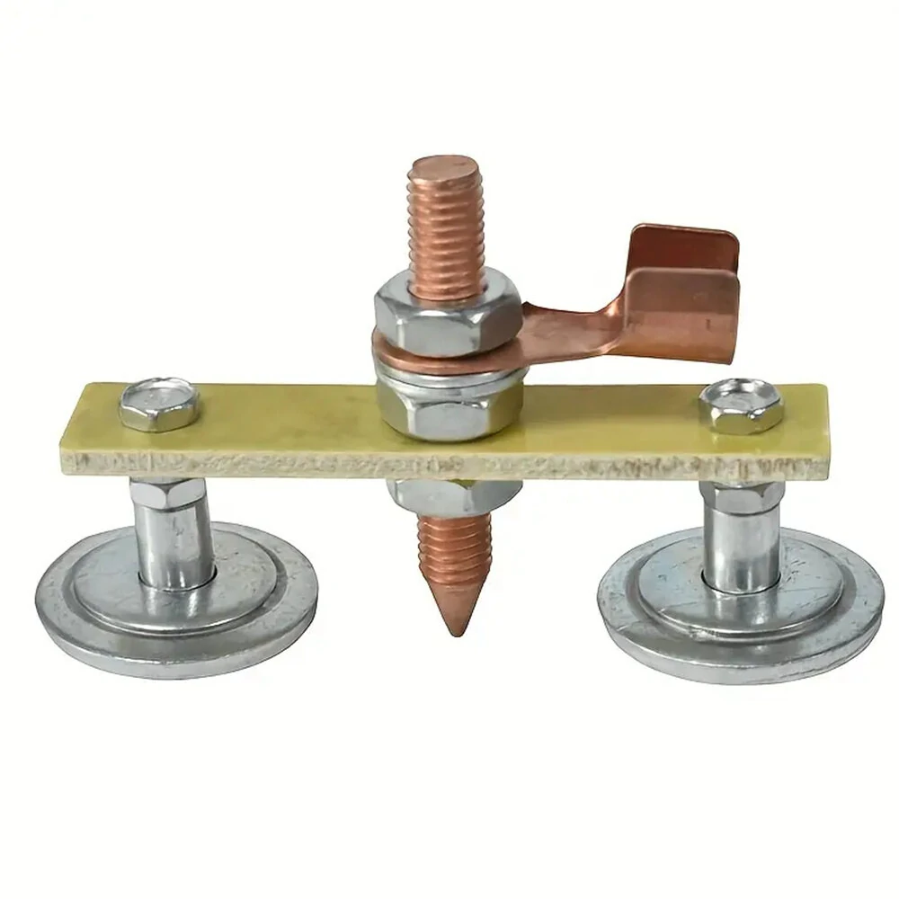 Copper Magnetic Welding Support - 35mm Disc | Single or Double Head for Ground Clamp - Image 2