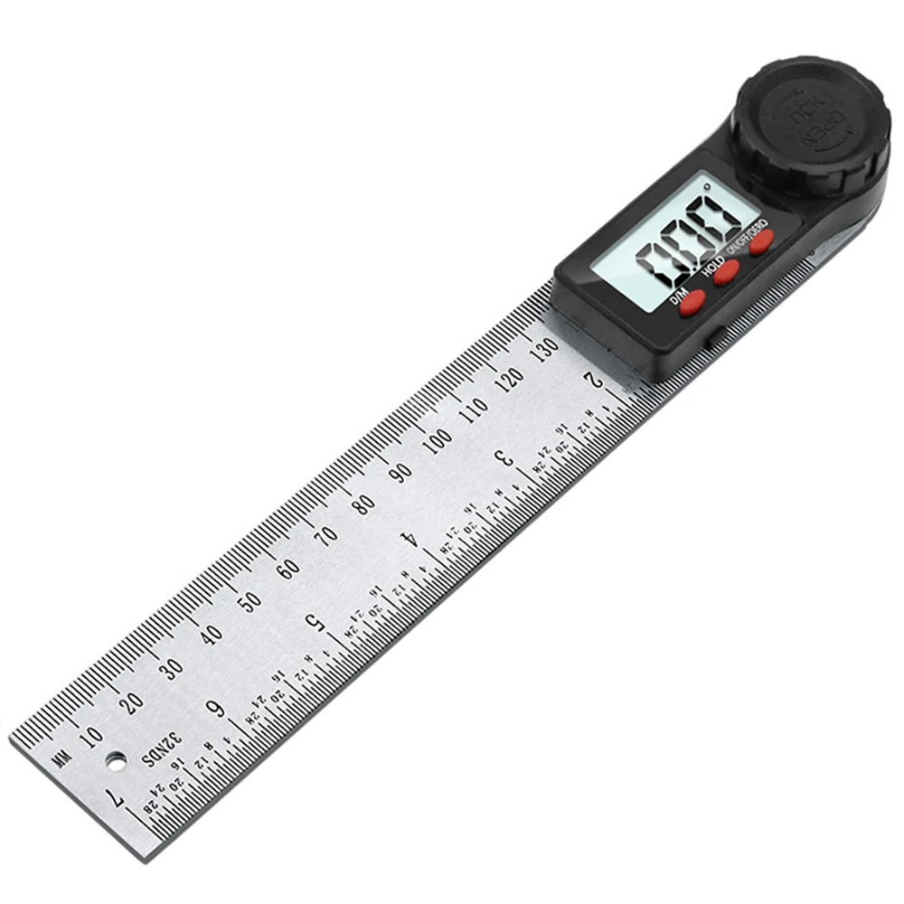 360 Degree Digital Protractor | 200mm & 300mm Stainless Steel Angle Ruler Inclinometer - Image 3