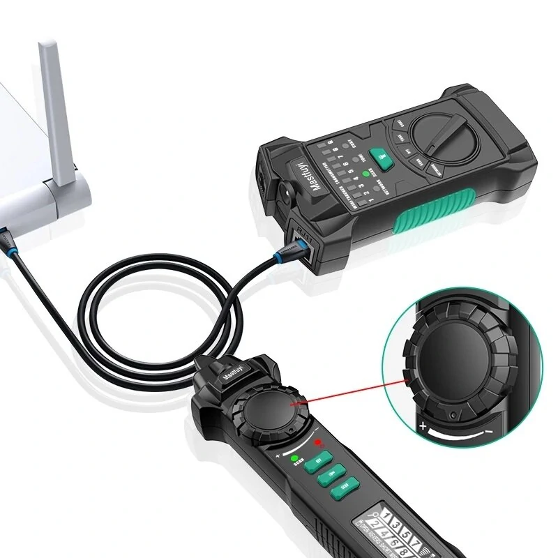 FY8172 Digital LCD Network Cable Tracker - 300m Wire Tester with RJ45 RJ11 PoE Checker - Image 2