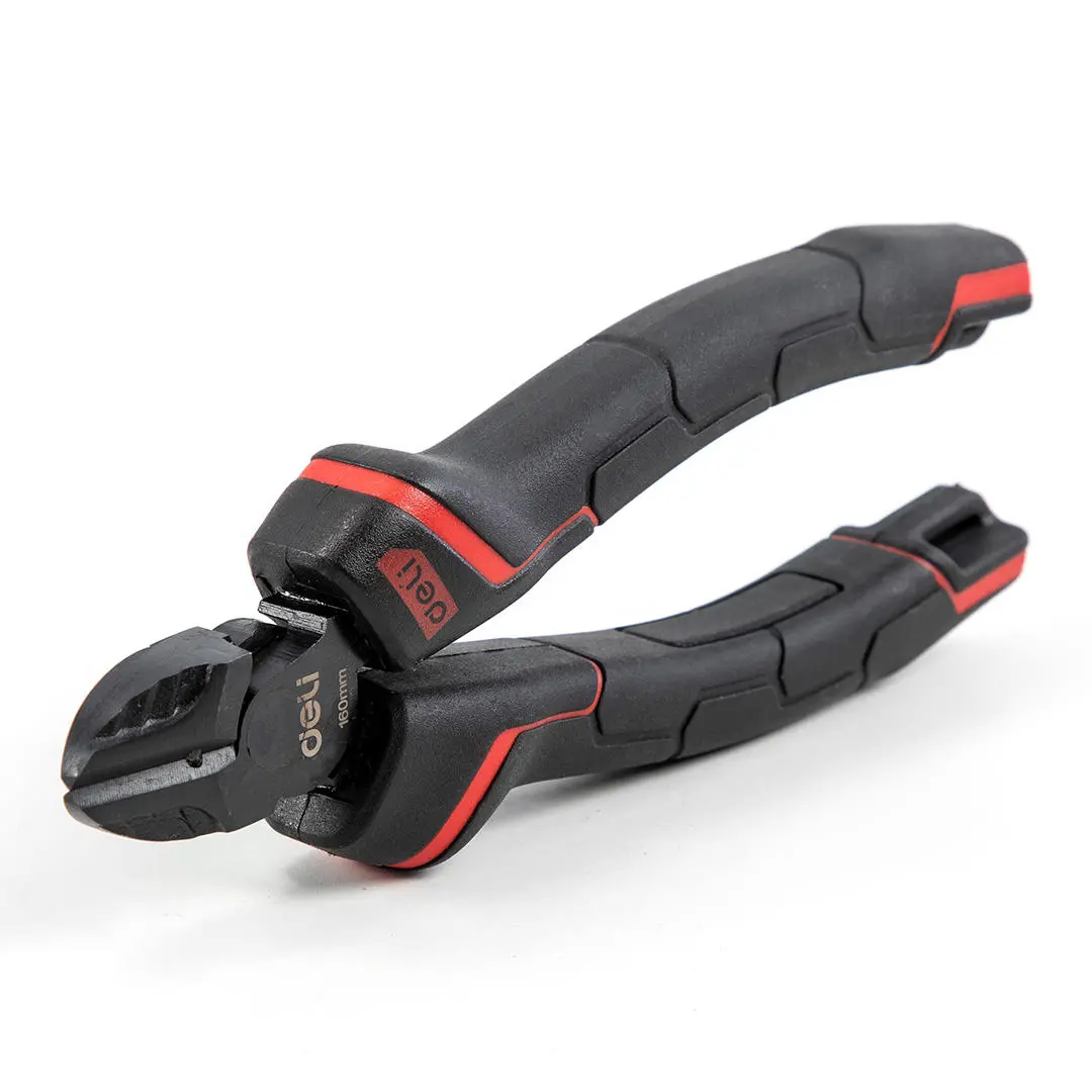DeLi DL0204 Right-Hand Diagonal Nose Pliers | Anti-Slip Insulation Rubber Hand Tool - Image 3