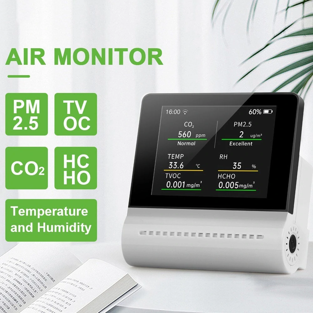 NOYAFA JSM16 Air Quality Monitor - PM2.5 CO2 HCHO TVOC Detector | 5-in-1 - Image 3