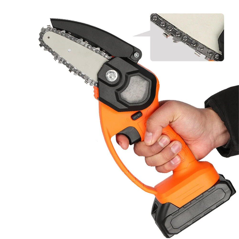 21V Cordless Electric Chain Saw - One-Hand Wood Cutter w/ 1 or 2 Batteries - Image 4