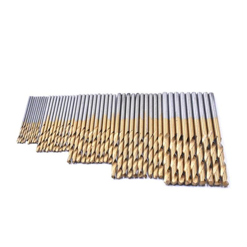 HSS Titanium Coated Drill Bit Set - 50PCS 1-3mm High Speed Steel Twist Bits - Image 5