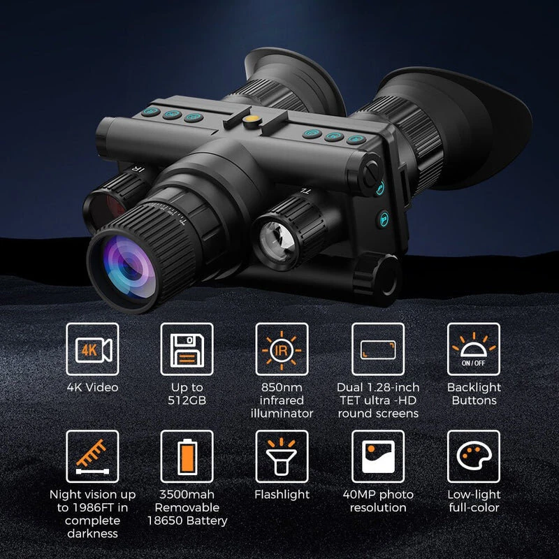 CIGMAN X1 PRO Night Vision Monocular | 4K Video 40MP 8X Zoom | 600m Range - Image 2