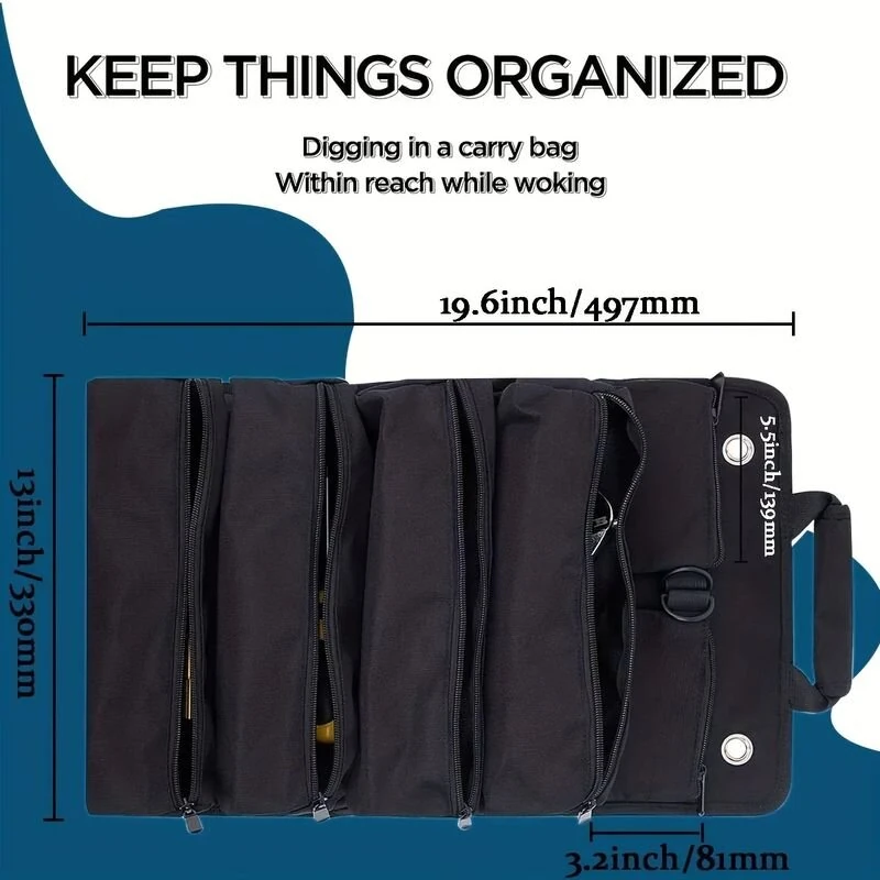 Heavy Duty Waterproof Oxford Tool Bag | Large Capacity Multi-Pocket Organizer - Image 3