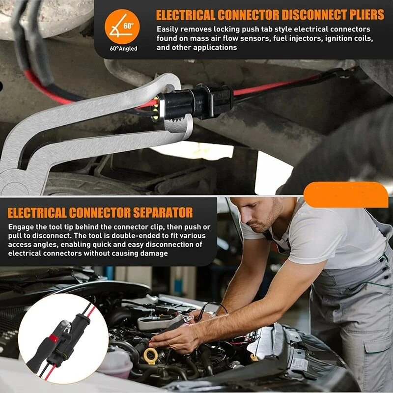 Automotive Disconnect Pliers Set - Carbon Steel Connector Tool for Engine Maintenance - Image 4