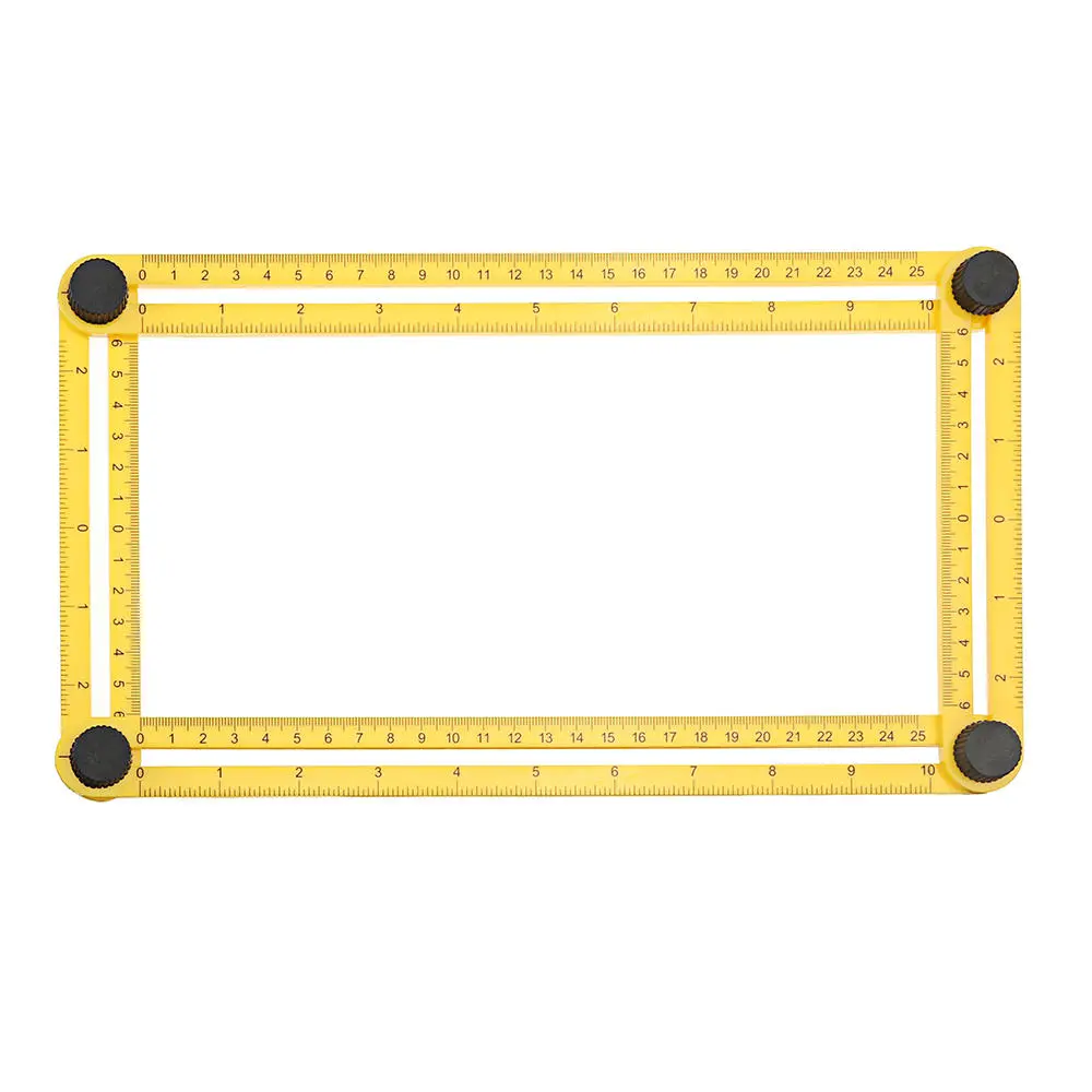 ABS & Stainless Steel Multi-Angle Folding Ruler - Flexible 4-Side Parallel Ruler - Image 3