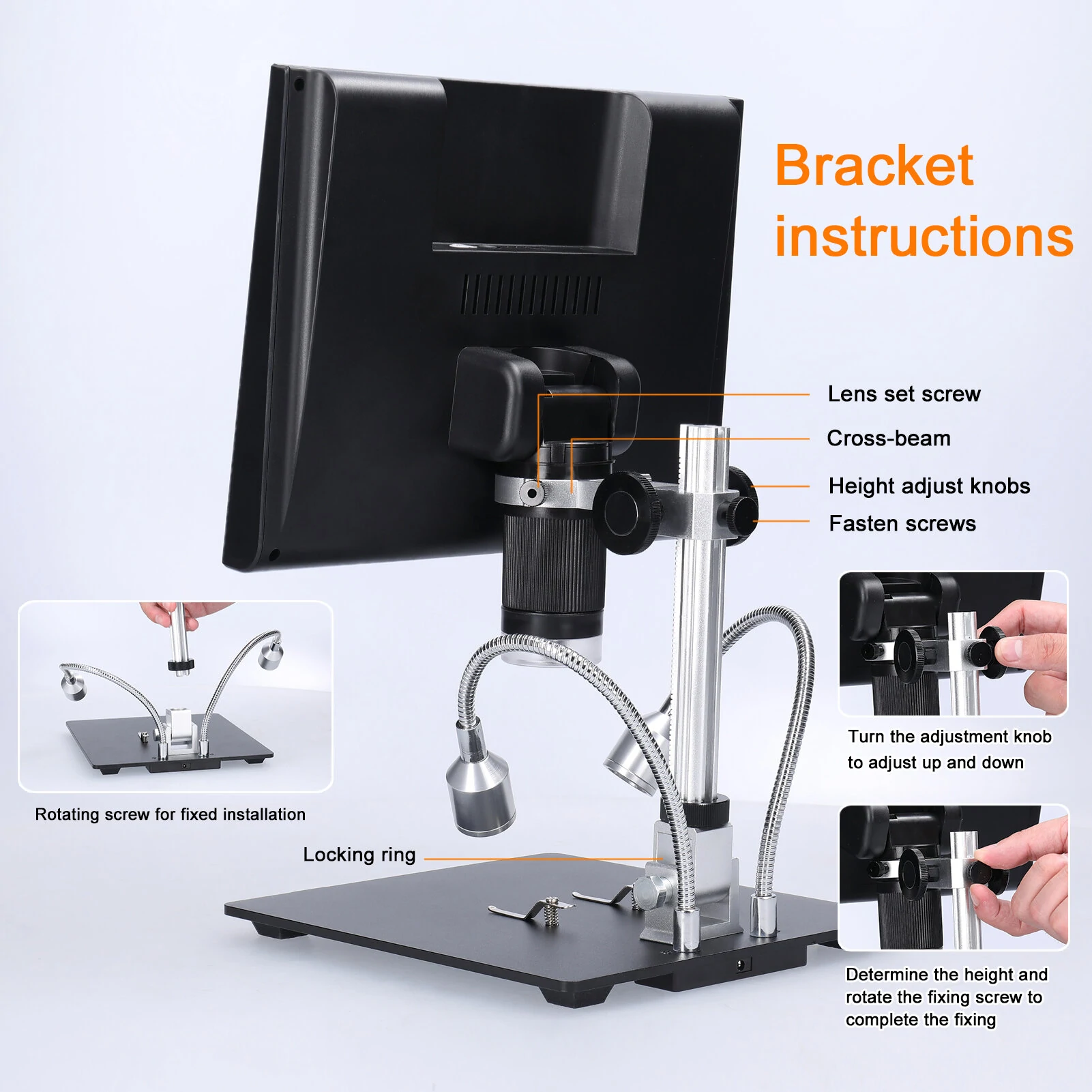 ANDONSTAR 10 Inch Digital Microscope | 1080P LCD Display, 4X Zoom, LED Light - Image 3