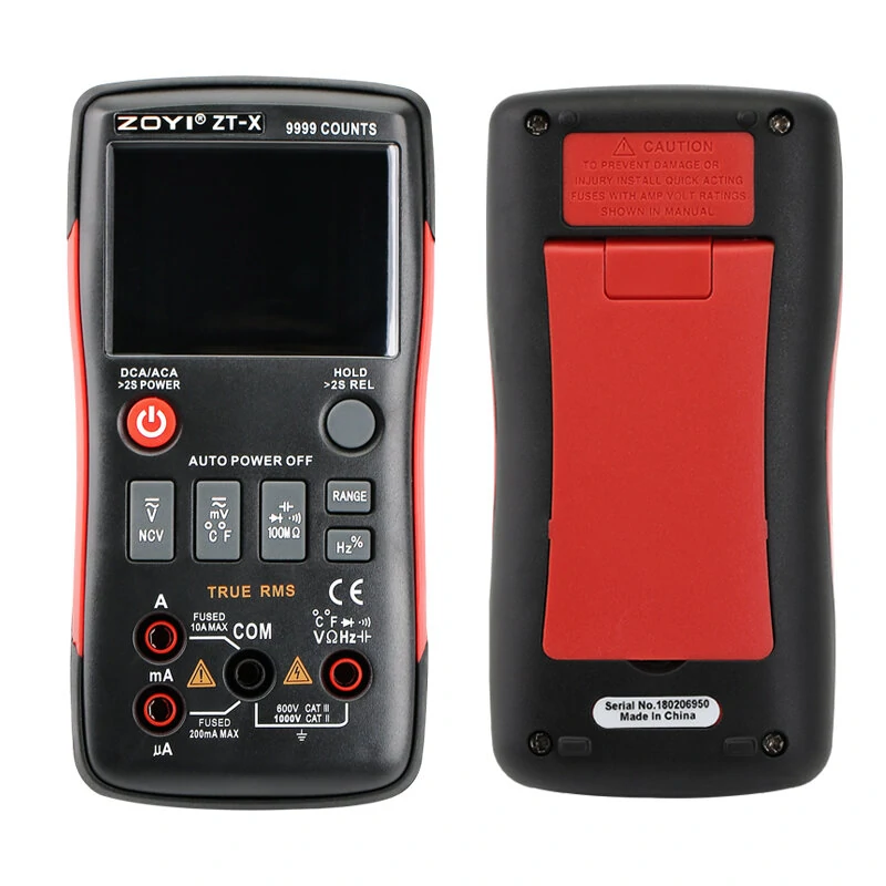 ZT-X Digital Multimeter | 9999 Counts, AC/DC Voltage, LCD Backlight, Analog Bar - Image 4