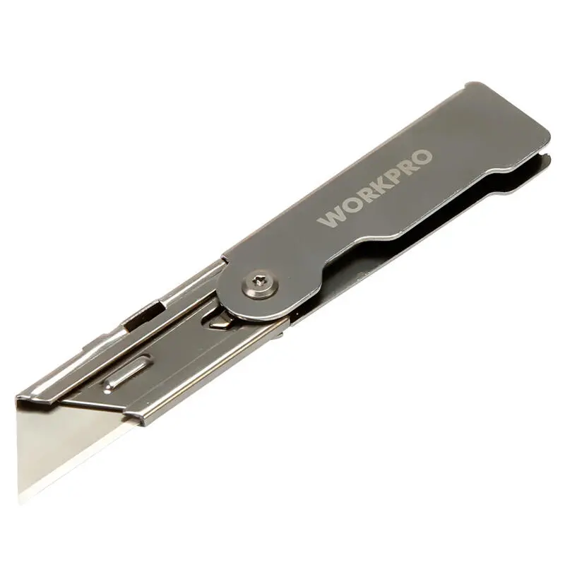 WORKPRO Mini Folding Utility Knife | Stainless Steel Box Cutter & Multi-Tool - Image 4