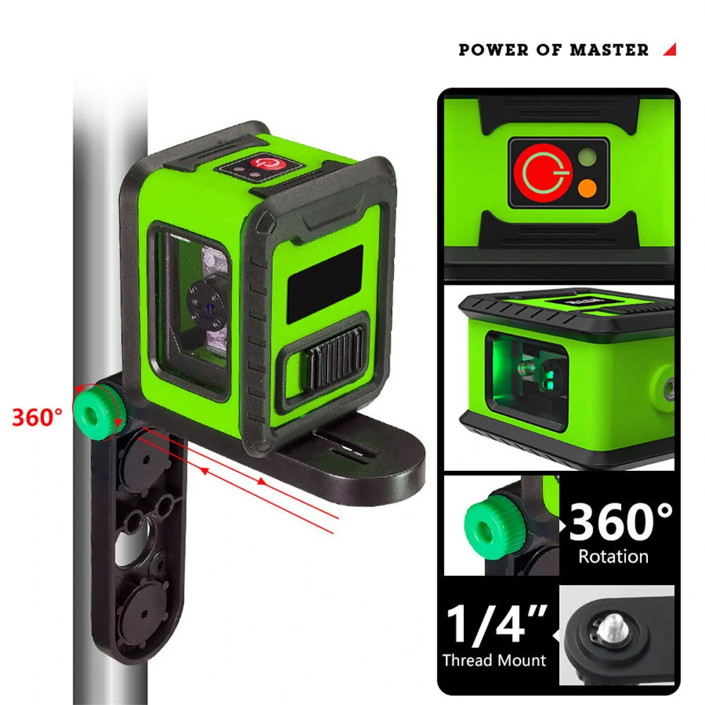 HILDA 2 Line Green Laser Level | Self-Leveling 360° Cross for Floor Installation - Image 5