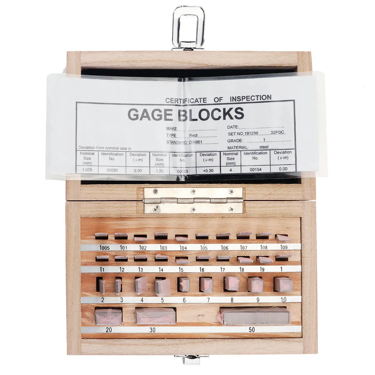 Mitutoyo 32Pcs Steel Metric Gage Block Set | Grade 1 Slip Jo Blocks 1.005-50mm - Image 2
