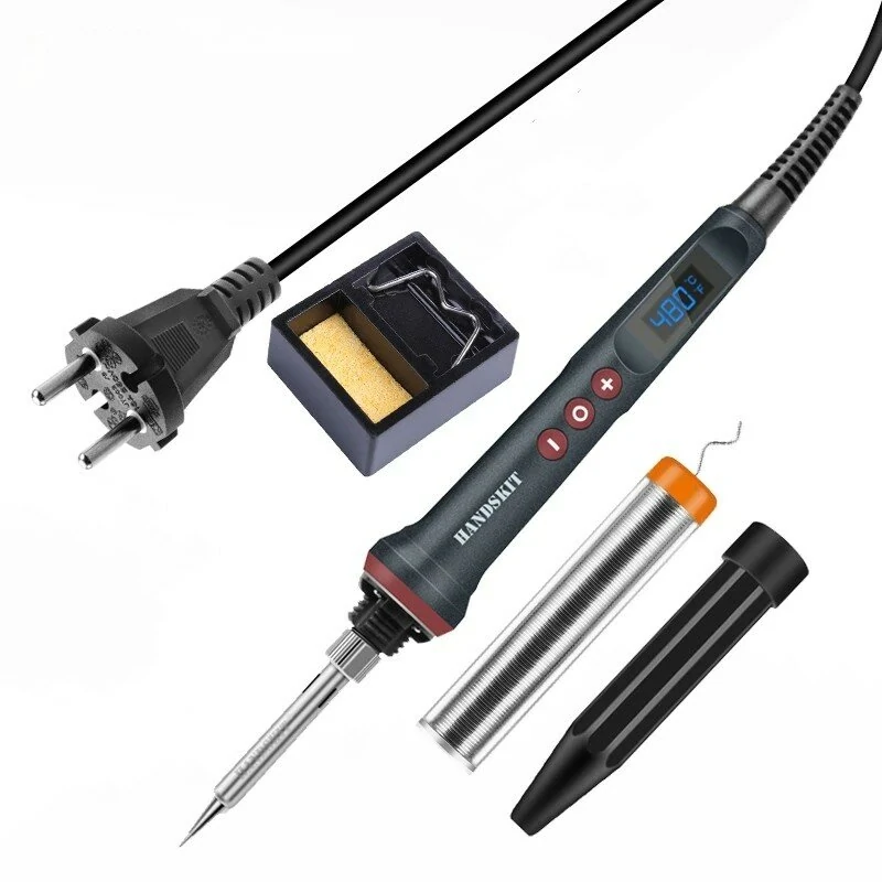 Handskit 90W LED Digital Soldering Iron Kit | Adjustable Temperature 110V/220V | 4 Wire Core Welding Tools - Image 2