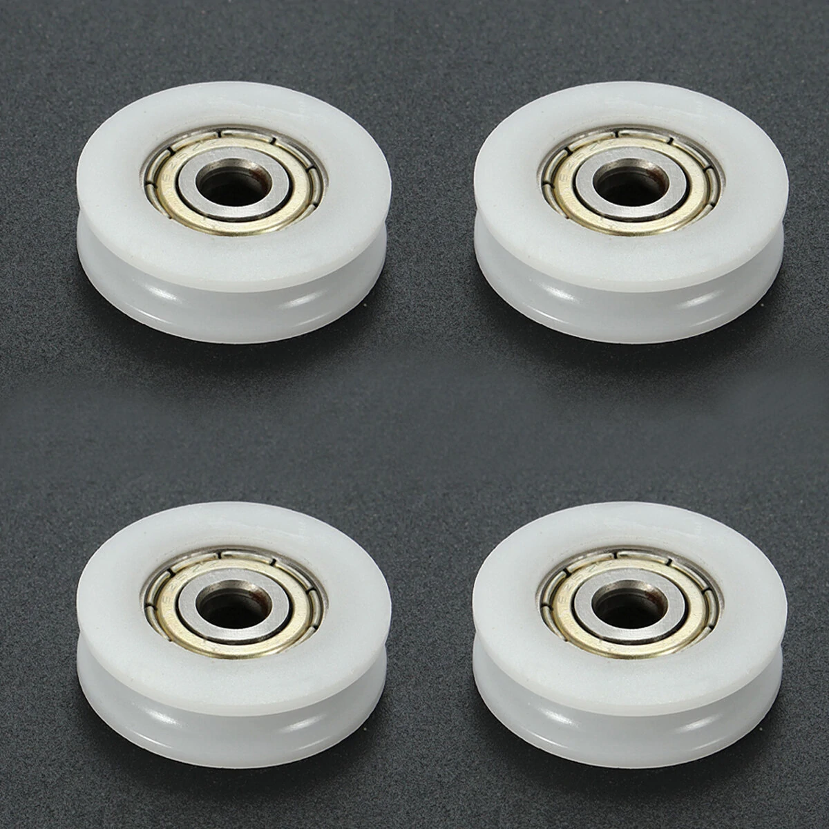 4pcs 5x24x7mm U Groove Nylon Pulley Wheel Roller | Ball Bearing for 3.8mm Rope - Image 4