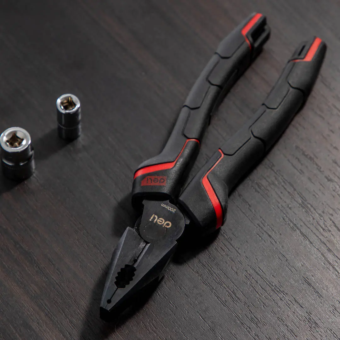 DeLi DL0104 Wire Stripper Pliers - CR-V Steel Electrician Tool | Black Red - Image 4